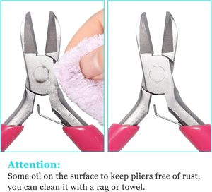 Nuevos mini alicates diagonales cortadores de alambre de 3 "con mango de PVC negro Acero quirúrgico para la fabricación de joyas - Product Image 6