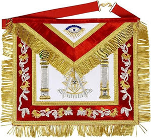 ผ้ากันเปื้อนเมสันทำมือ ระดับ Past Master หนังแกะคุณภาพพรีเมียม ปักลายด้วยแม่เหล็ก ดีไซน์และสีที่ปรับแต่งได้ - Product Image 1