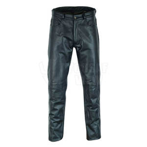 Pantalones de Cuero para Hombre, Ligeros, Rectos, de Cintura Alta, Ajustados, Transpirables, Casuales, de Alta Calidad - Product Image 1