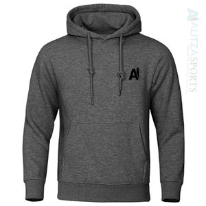 Sweat à capuche athlétique confortable avec broderie de logo de marque unique teint en plaine pour les entraînements d'hiver en vente pendant le dédouanement - Product Image 1