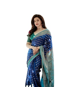 ผ้าแจ็คการ์ด pallu สวยดีไซเนอร์ล่าสุดใช้ได้ทั่วส่าหรี - Product Image 1