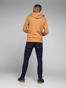 Sudadera con Capucha y Cierre para Hombre, Color Naranja, Corte Regular, Tejido de Algodón, Estilo Casual para Otoño - Product Image 3