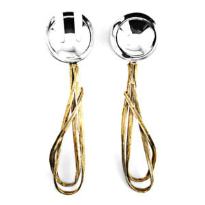 Ensemble de couverts en acier inoxydable de style américain élégant et élégant avec poignées vertes classiques 5 pièces en argent - Product Image 2