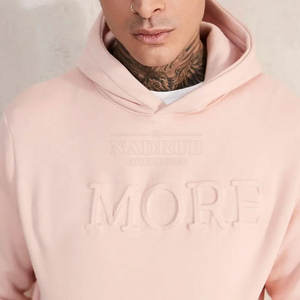 2025 Venta directa de fábrica Hombres Sudaderas con capucha en relieve Logotipo personalizado En nuevo stock Hombres Sudaderas con capucha en relieve - Product Image 5