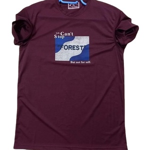 T-shirt Homme 100% Coton Tricoté Coupe Oversize Manches Courtes Motif Lettres Impression Logo Personnalisé Col Rond 180g Écologique - Product Image 6