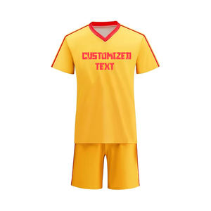 Amarillo deportes Dodgeball Jersey y pantalones cortos disfraz adulto amarillo Jersey camisa pantalones cortos traje ropa deportiva trajes para hombres - Product Image 1