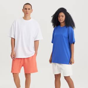 Gran oferta de alta calidad 300 Gsm cuello grueso suave lujoso pesado de gran tamaño camiseta de impresión personalizada para hombres - Product Image 1