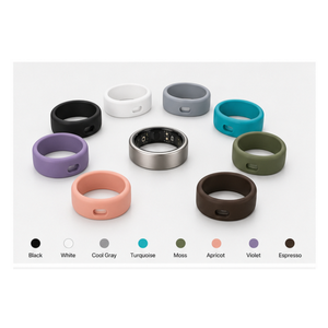 Cubierta Studio Tone (Paquete de 8) para Oura Ring 4ª y 3ª Generación, Juego de Protectores de Silicona Mate, Antihuellas, Ideal para Gimnasio - Product Image 1