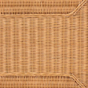 Table basse de Bohème Moderne en Rotin Tressé Miel Clair Style Ferme Salon et Salle à Manger Meubles de Maison avec Plateau en Marbre - Product Image 3