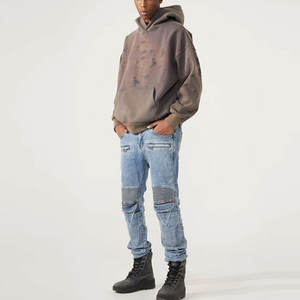 Sudadera con Estilo Urbano Desgastado, Sudadera de Peso Medio con Estilo Urbano, Mezcla de Algodón, Aspecto Vanguardista, Sudadera Desgastada para Hombre - Product Image 5