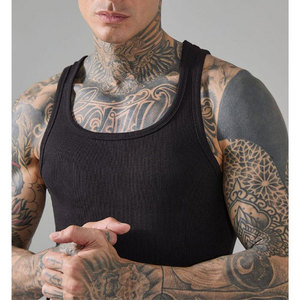 Camiseta sin mangas de entrenamiento para hombre cómoda, chaleco de gimnasio de algodón con logotipo personalizado a precios mayoristas - Product Image 3