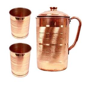 Bouteille d'eau en cuivre de conception haut de gamme pour une détoxification naturelle, une hydratation, un renforcement de l'immunité et un style de vie bien-être général - Product Image 2