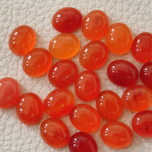 Cornaline lisse ovale 9x11mm pierres précieuses dos plat cornaline pierres précieuses naturelles pour bijoux en gros pierres ovales Lot - Product Image 1