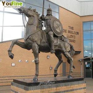 Outdoor Decoration Large Famous Knight On Bronze Horse Statue Sculpture