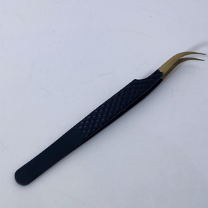 Pinzas de extensión de pestañas de acero inoxidable con etiqueta privada y logotipo personalizado al por mayor, punta de fibra puntiaguda disponible para etiquetado privado - Product Image 5