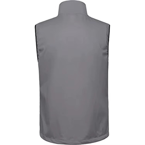 Chaleco sin mangas gris para hombre, resistente al viento, con cuello alto y bolsillos con cremallera, para uso informal al aire libre, temporada de otoño - Product Image 5