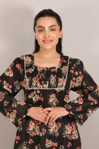 Best-seller Best-seller Vêtements de nuit pour femmes Nuisette longue en coton pour femmes au meilleur prix pour l'exportation depuis l'Inde - Product Image 5