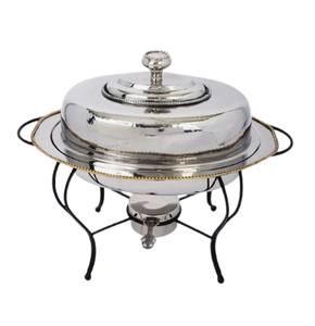 Chauffe-plat de service de qualité standard chauffe-plat métallique chauffe-plat en métal poli argenté cuisine d'hôtel restauration - Product Image 5