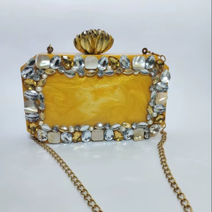 กระเป๋าคลัทช์ทำด้วยมือคุณภาพสูงเป็นมิตรกับสิ่งแวดล้อมพร้อมการออกแบบที่ปรับแต่งได้และองค์ประกอบการตกแต่ง - Product Image 1