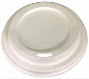 Fournisseur de couvercles jetables pour gobelets de 90 mm de diamètre, en bagasse de canne à sucre, biodégradable, compostable et respectueux de l'environnement. - Product Image 2