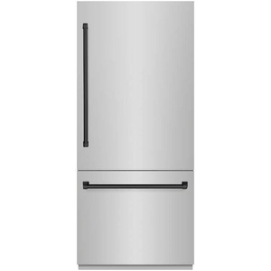 Refrigerador Eléctrico Zline RBITZ30436MB Autograph Edition de 36 Pulgadas con Congelador Inferior de 19.8 Pies Cúbicos Dispensador de Agua con Máquina de Hielo - Product Image 1