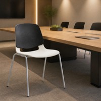 Chaise de conférence moderne pour auditorium, salle de classe et réunion, avec dossier ergonomique, structure métallique et assise et dossier en plastique