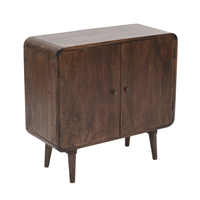 Franklin Modern Design Buffet 2 portes en bois de manguier foncé pour salon, salle à manger, cuisine, salle de bain, chambre à coucher, hôtel