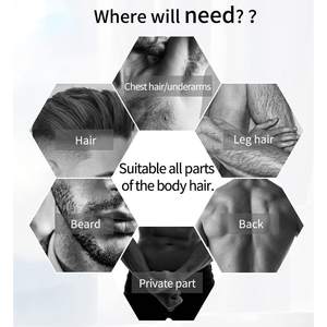 Tondeuse corporelle électrique étanche pour hommes avec tête de lame en céramique remplaçable pour l'épilation des zones intimes et pubiennes - Product Image 5