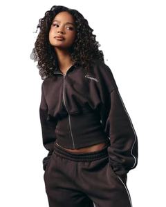 Sudadera con Capucha de Forro Polar para Invierno, Unisex, 240g/260g, con Cierre y Cuello de Piel Sintética, Color Personalizado para Mujer, Fabricación a Medida - Product Image 2