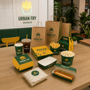 Boîte à hamburgers sur mesure, conteneur alimentaire, emballage pour poulet frit et <span class=keywords><strong>frites</strong></span>, vente <span class=keywords><strong>en</strong></span> gros, <span class=keywords><strong>livraison</strong></span> rapide - Product Image 2