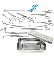 Kit de cirugía menor básico de acero inoxidable de alta calidad, juego de instrumentos quirúrgicos de 13 piezas, fabricante