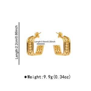 18K Gold Plated Waterproof Stainless Steel Earrings Set Fine Heart <b>Wheat</b> & Pearl Free Jewelry Indian Gift from Women's Suppliers - Product Image 2