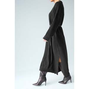 <b>Black</b> <b>Full</b>-<b>Length</b> Knit <b>Dress</b> - Product Image 3