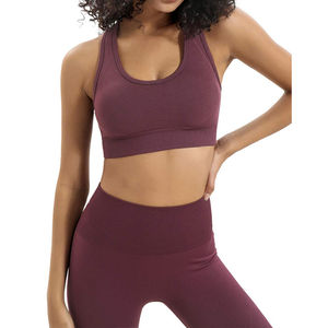 Vente en gros Meilleure Vente Taille Adulte Séchage Rapide Ensemble de Yoga pour Femmes Spandex Matériel Respirant Sans Couture Extensible Ensemble de Yoga OEM - Product Image 3