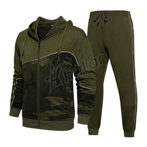 Customized Wholesale Men Tracksuit Set Casual Wear Long Sleeve 2 Pieces Running Jogging <b>Athletic</b> Sports Set - Product Image 1