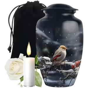 Meilleure offre Urne 2025 avec urne de style moderne en métal de qualité supérieure de conception unique pour urne de cendres humaines disponible à bas prix - Product Image 3