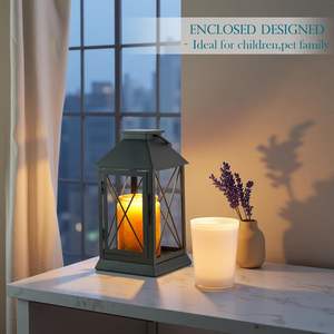 Antique Style Luxury Matte Black Wrought Iron Candle Lantern Indoor Outdoor Wedding Patio Festival Decorative Light Candle - Product Image 2