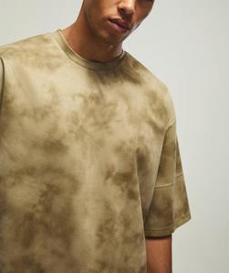 เสื้อยืดผ้าฝ้ายเฮฟวี่เวทแอซิดของผู้ชายซักได้สไตล์วินเทจซีดจางทรงหลวมแบบ100% ออกแบบโลโก้ได้ตามต้องการ - Product Image 6