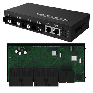 FTTH Fiber Optic Equipment Supply Gigabit SM Fiber Simplex 4SC to 2RJ45 Optical Fiber <b>Ethernet</b> Converter - Product Image 6