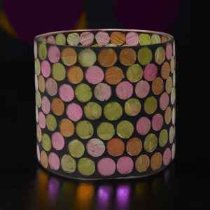 Beaux récipients en verre vides indiens colorés fabriqués à la main support votif de jardin de maison de haute qualité tailles personnalisées autre bougie - Product Image 3