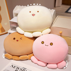 Aika Bespoke Super Soft Plush Cream Winking Mochi Octopus Sensory Fidget Cushion with PP Cotton Filling Office Desk Decor - Product Image 3