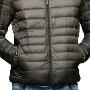 Veste matelassée tendance grande taille pour hommes, logo personnalisé, col montant, fermeture à glissière sur le devant, manteau d'hiver imperméable, respirant et rembourré - Product Image 5