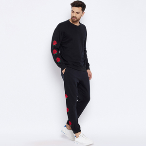 Ensemble de survêtement d'hiver uni personnalisé pour hommes, vente chaude, coupe classique, en coton de qualité supérieure, survêtements pour hommes, faible MOQ - Product Image 4