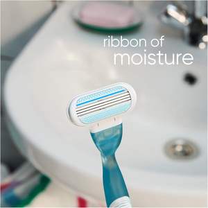 Gillette Venus Smooth Razor Blades Women, paquete de 8 recambios de cuchillas de afeitar, Lubrastrip con un toque de aceites botánicos - Product Image 3