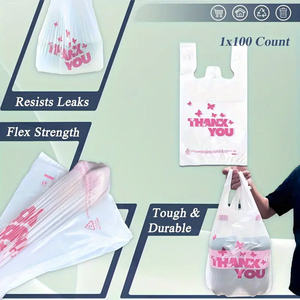 เสื้อยืดพลาสติก HDPE สำหรับใช้ในซูเปอร์มาร์เก็ต - Product Image 5