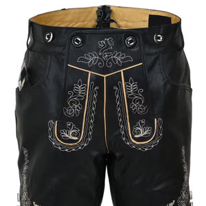 Vente en gros traditionnel Lederhosen pour hommes allemand Oktoberfest bavarois daim cuir Shorts personnalisé authentique Festival porter - Product Image 2