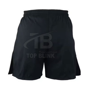 Pantalones cortos de boxeo profesional Muay Thai patrón sólido de secado rápido y transpirable a la venta - Product Image 3