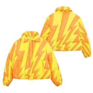 OEM Streetwear Apparel Wholesale Factory New Fashion Winter <b>Thick</b> <b>Quilted</b> Stand Custom Graphic Allover Print Puffer Jacket - Product Image 6