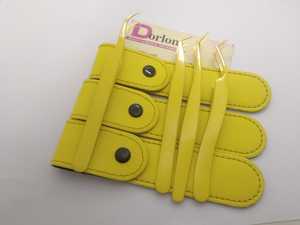 Pinzas de extensión de pestañas recubiertas de color amarillo con pinzas de pestañas de Punta chapadas en oro Pinzas de extensión de pestañas postizas personalizadas. - Product Image 3