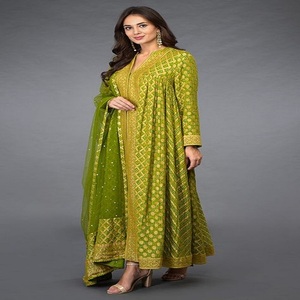Anarkali ชุดอินเดียและปากีสถานปักสไตล์อินเดียชุดสูทอินเดียชุดปาร์ตี้ขายส่งผู้หญิง - Product Image 2